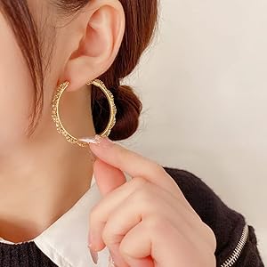 アニバーサリー キーリング ゴールド 約5cm Amazon.com: Womens Hoop Earrings Gold, Jewel Cartilage